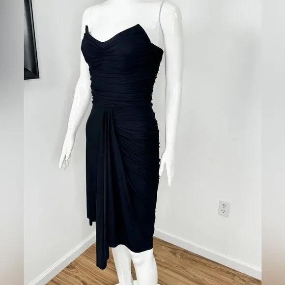 Chiara Boni Elegant Black Strapless Dress - Picture 6 of 12